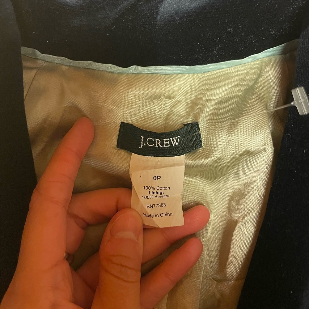 J.Crew Navy Velvet Blazer - Picture 5 of 7